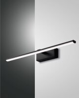 LED Wandleuchte IP44 3000K Metall Schwarz B:50 cm