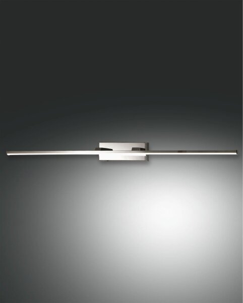 LED Wandleuchte Chrom IP44 3000K Metall B:75 cm
