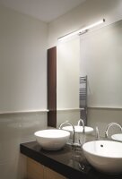 LED Wandleuchte Chrom IP44 3000K Metall B:75 cm