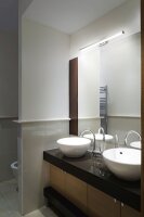LED Wandleuchte Chrom IP44 3000K Metall B:75 cm