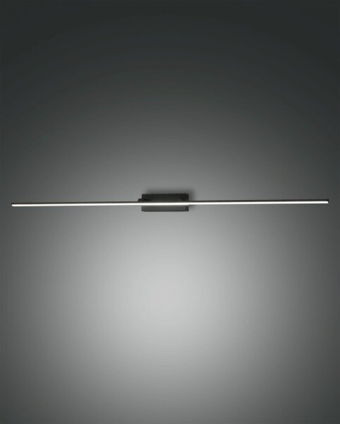 LED Wandleuchte IP44 3000K Metall Schwarz B:109,5 cm