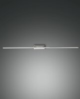 LED Wandleuchte Chrom IP44 3000K Metall B:109,5 cm