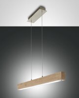 LED Pendelleuchte Holz 3000K Silbergrau dimmbar
