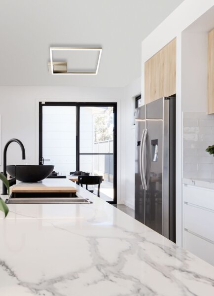 LED Deckenleuchte Aluminium 3000K Gold B:45 cm Modern