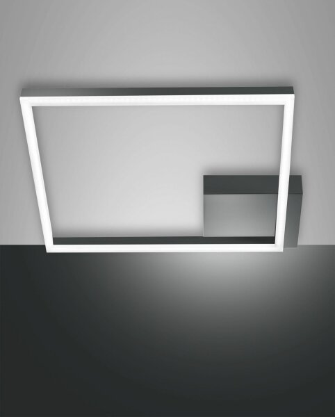LED Deckenleuchte Aluminium 3000K B:45 cm Anthrazit