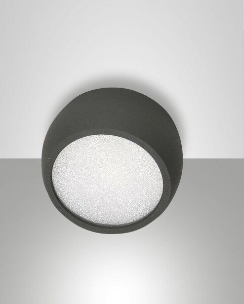LED Deckenleuchte Aluminium 3000K Anthrazit Ø8 cm rund