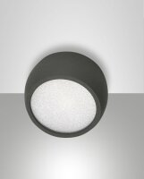 LED Deckenleuchte Aluminium 3000K Anthrazit &Oslash;8 cm rund