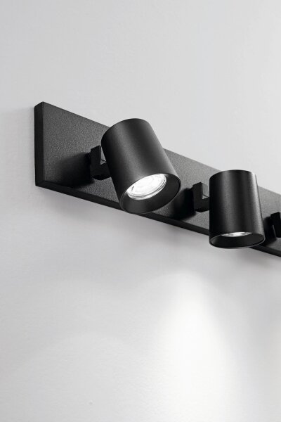 Deckenspot Aluminium GU10 Schwarz L:95 cm schwenkbar