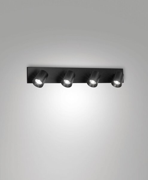 Deckenspot Aluminium GU10 Schwarz L:95 cm schwenkbar