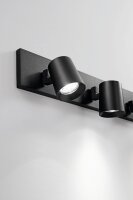 Deckenspot Aluminium GU10 Schwarz L:95 cm schwenkbar