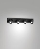 Deckenspot Aluminium GU10 Schwarz L:95 cm schwenkbar