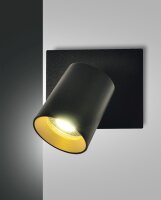 Wandspot Aluminium GU10 Schwarz L:11 cm schwenkbar