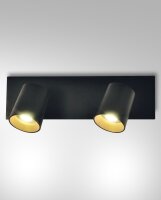 Deckenspot Aluminium GU10 Schwarz L:30,5 cm schwenkbar