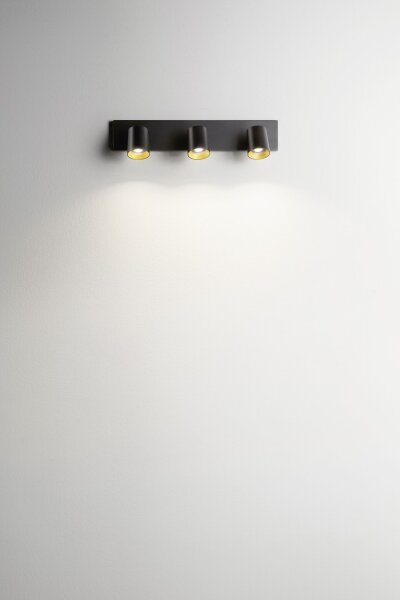 Deckenspot Aluminium GU10 Schwarz L:48 cm schwenkbar