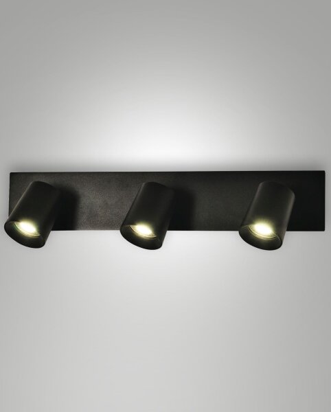 Deckenspot Aluminium GU10 Schwarz L:48 cm schwenkbar