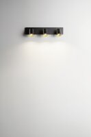 Deckenspot Aluminium GU10 Schwarz L:48 cm schwenkbar