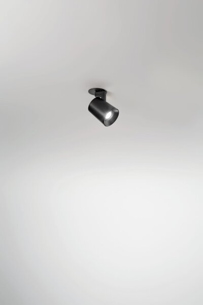 Deckenspot Aluminium GU10 Schwarz B:6,5 cm flexibel