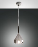 Pendelleuchte Rauchglas Metall E27 blendarm...