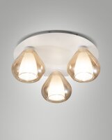 Deckenleuchte Bernstein E14 Glas Wei&szlig; blendarm