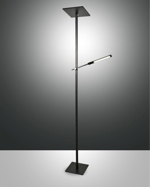 LED Stehleuchte Aluminium 3000K Schwarz flexibel