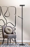 LED Stehleuchte Aluminium 3000K Schwarz flexibel