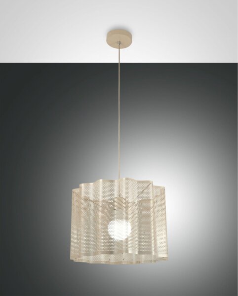 Pendelleuchte Gold Metall E27 Ø40 cm Modern rund