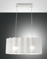 Pendelleuchte Wei&szlig; Metall E27 L:70 cm dekorativ