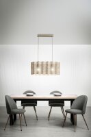 H&auml;ngelampe Metall Gold E27 L:70 cm dekorativ Modern