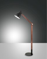 Stehleuchte Holz E27 180 cm Schwarz verstellbar