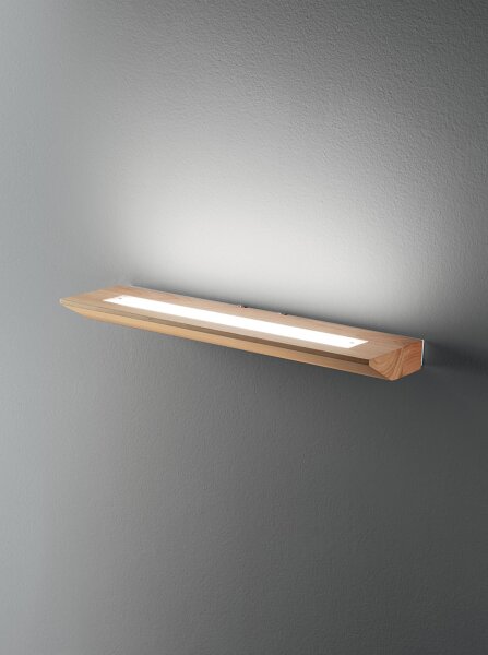 LED Wandleuchte Holz 3000K B:60 cm 2770 lm indirekt