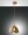 H&auml;ngelampe Bernstein E27 Glas Metall &Oslash;35 cm rund