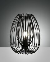 Tischleuchte Metall Schwarz Kabelschalter E27 H:31 cm