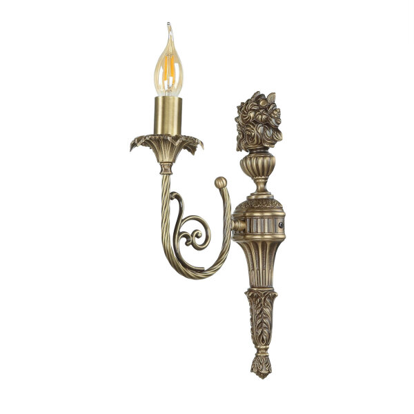 Premium Wandlampe Echt-Messing in Bronze Klassisch