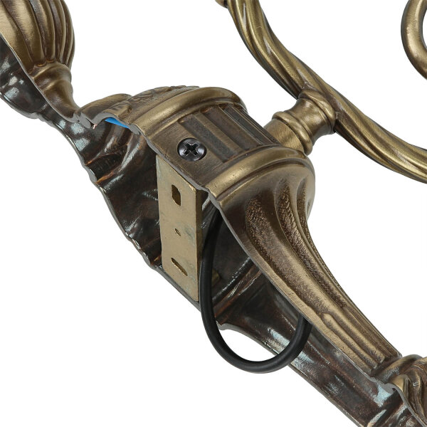 Premium Wandlampe Echt-Messing in Bronze Klassisch