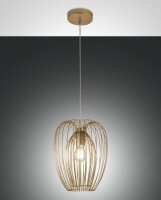 Pendelleuchte Gold Metall E27 &Oslash;25 cm rund dekorativ