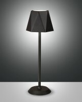 LED Tischleuchte IP54 3000K Metall Schwarz H:38 cm