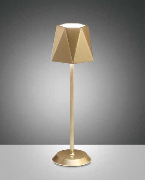LED Tischleuchte Gold IP54 3000K Metall H:38 cm