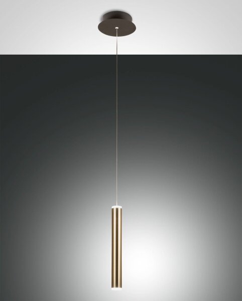 LED Hängelampe Gold 3000K Schwarz Ø3,8 cm 720 lm rund