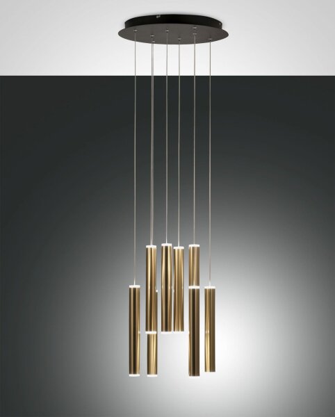 LED Pendelleuchte Gold 3000K Schwarz L:40 cm dekorativ