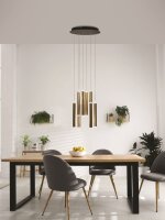 LED Pendelleuchte Gold 3000K Schwarz L:40 cm dekorativ