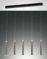 LED Hängelampe Gold 3000K Schwarz L:90 cm dekorativ