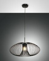 Hängelampe Schwarz E27 rund Ø60 cm dekorativ...