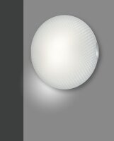 Deckenleuchte Glas E27 Weiß T:13 cm blendarm dekorativ