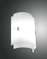 Wandleuchte Glas Metall E27 Wei&szlig; B:26 cm blendarm