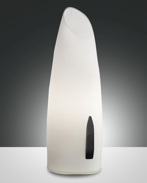 Tischleuchte Glas G9 Weiß H:28 cm dimmbar blendarm
