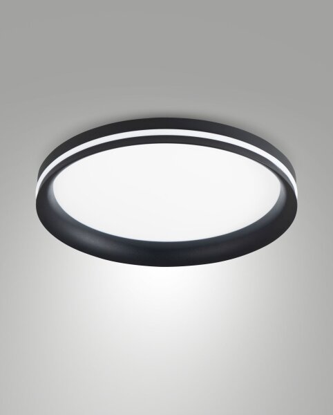LED Deckenleuchte Schwarz 2700/3200/4000K B:35 cm