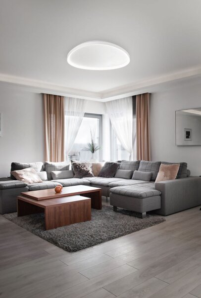 LED Deckenleuchte Weiß Metall 2700/3000/4000K B:80 cm