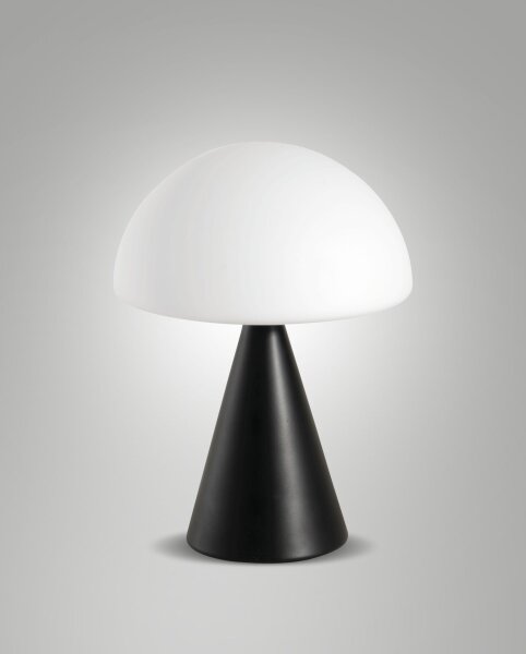 LED Tischleuchte Glas 2700/3000/4000K Schwarz H:27 cm