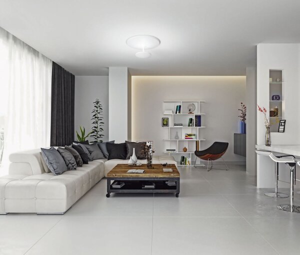 LED Deckenleuchte Weiß 3000K H:24 cm 4200 lm dekorativ