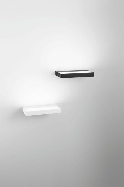 LED Wandleuchte Schwarz 3000K B:24 cm blendarm indirekt